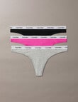Calvin Klein Icon Logo Thong, 3-Pack, Black, Grey & Orchid product photo