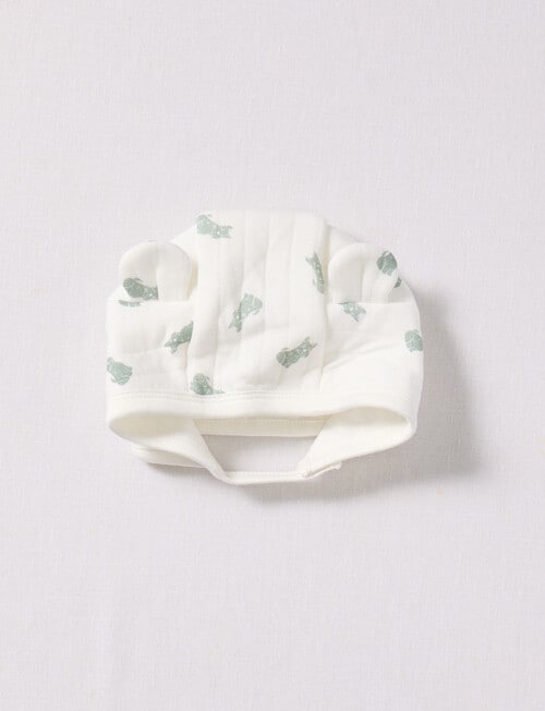 Little Bundle Scotty Dog Quilted Sleep Set, 2-Piece, White & Green product photo View 03 L