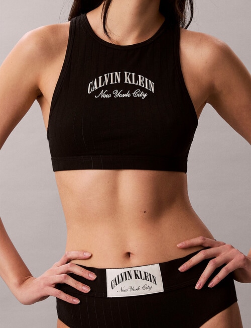 Calvin Klein Heritage Athletic Unlined Bralette, Black product photo View 03 L