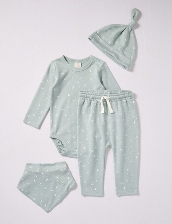 Little Bundle Scotty Dog Sleep Set, 4-Piece, Soft Grass product photo