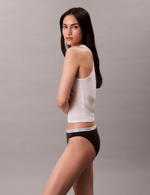 Calvin Klein Icon Logo Bikini Brief, 3-Pack, Black, Grey & Animal product photo View 04 L