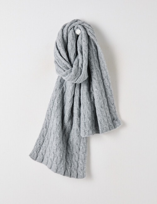 Boston + Bailey Cable Scarf, Grey Marle product photo