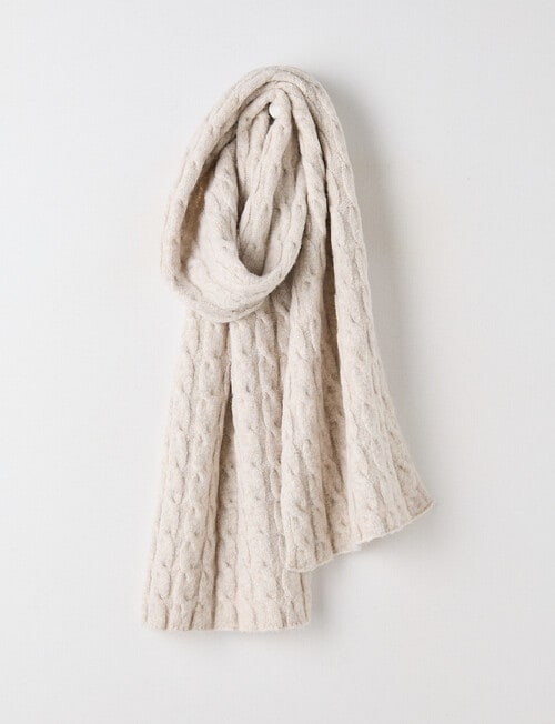 Boston + Bailey Cable Scarf, Oat Marle product photo