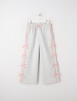 Mac & Ellie Wide Leg Tape Trackpant, Grey Marle product photo