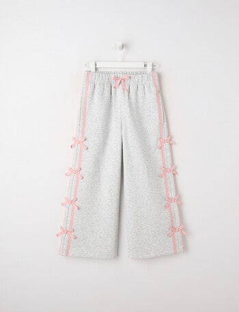 Mac & Ellie Wide Leg Tape Trackpant, Grey Marle product photo