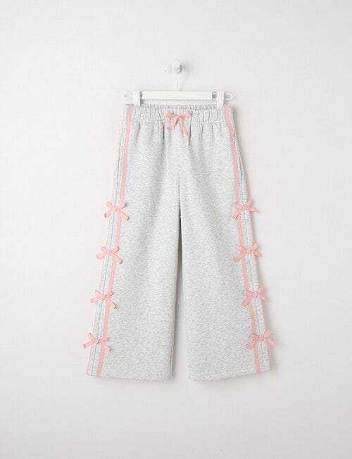 Mac & Ellie Wide Leg Tape Trackpant, Grey Marle product photo