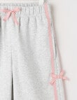 Mac & Ellie Wide Leg Tape Trackpant, Grey Marle product photo View 02 S