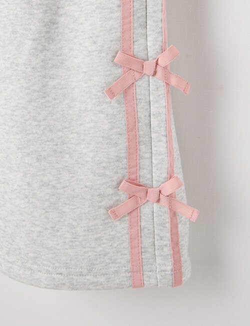 Mac & Ellie Wide Leg Tape Trackpant, Grey Marle product photo View 03 L