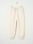 Mac & Ellie Cuff Lace Trim Trackpant, Oat Marle product photo