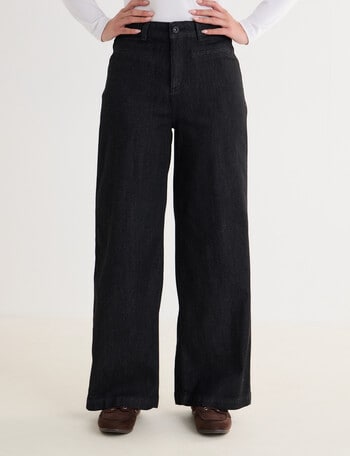 Denim Republic Welt Pocket Jean, Black Mix product photo