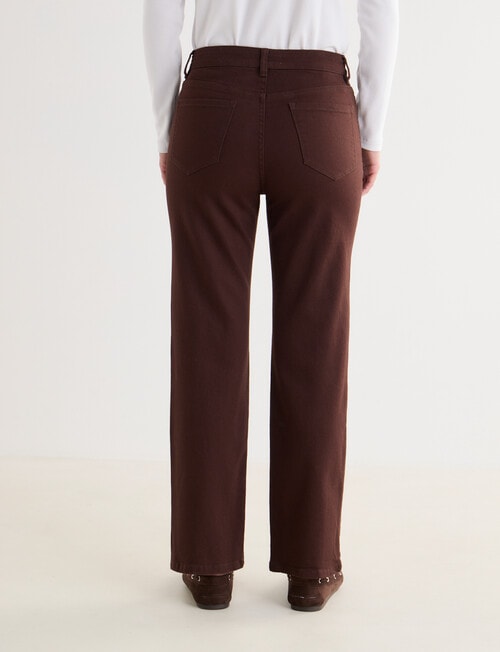 Denim Republic Straight Leg Jean, Chocolate product photo View 02 L