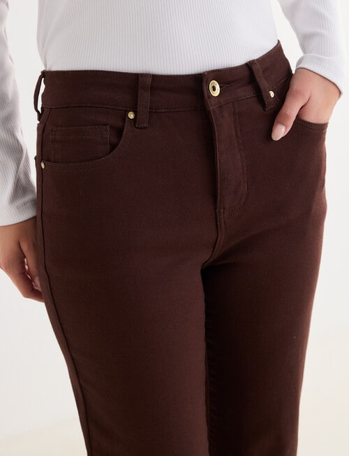 Denim Republic Straight Leg Jean, Chocolate product photo View 04 L