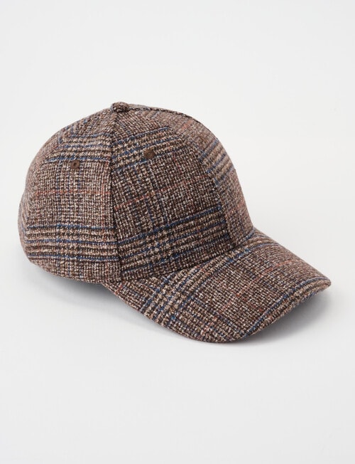 Boston + Bailey Check Cap, Brown product photo