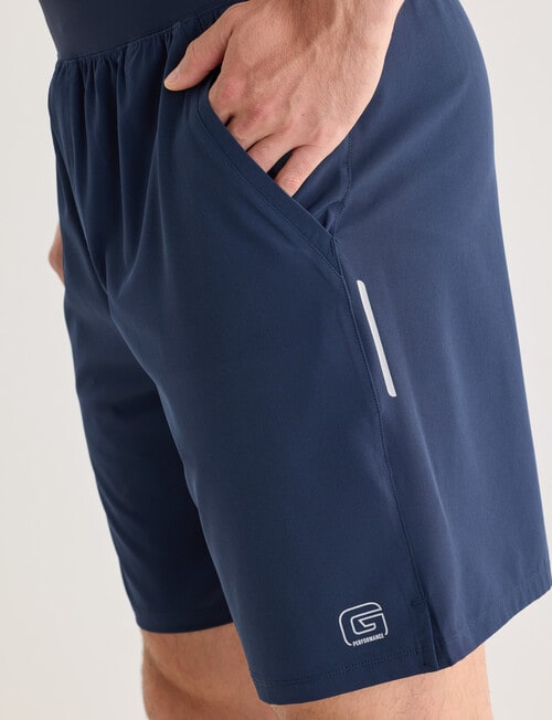 Gym Equipment Performance Short, Blue product photo View 04 L