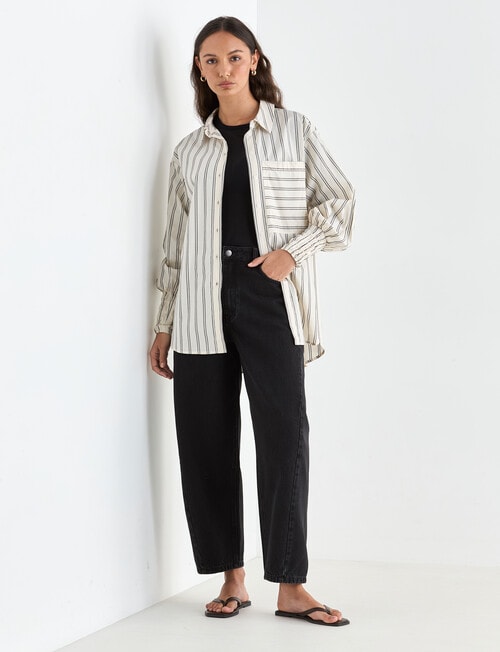 Mineral Melt Shirt, Chalk Stripe product photo View 03 L