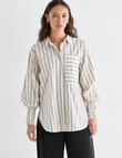 Mineral Melt Shirt, Chalk Stripe product photo View 06 S