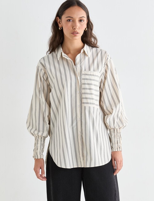 Mineral Melt Shirt, Chalk Stripe product photo View 06 L