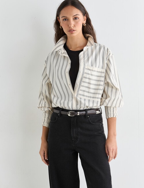 Mineral Melt Shirt, Chalk Stripe product photo View 09 L