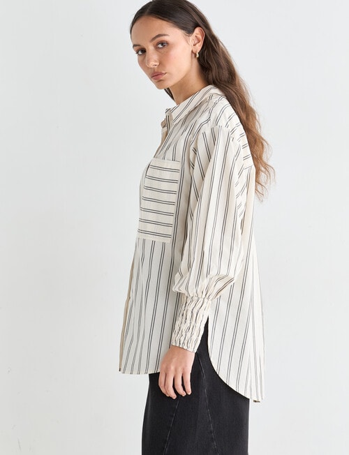 Mineral Melt Shirt, Chalk Stripe product photo View 10 L