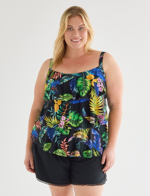 Zest Resort Curve Tiered Tankini, Tropical product photo