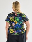 Zest Resort Curve Ruched Side Swim Tee, Tropical product photo View 02 S