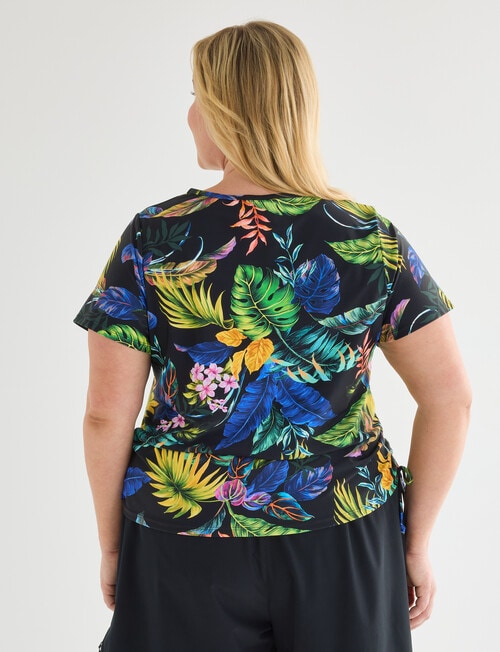 Zest Resort Curve Ruched Side Swim Tee, Tropical product photo View 02 L