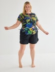 Zest Resort Curve Ruched Side Swim Tee, Tropical product photo View 03 S