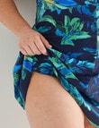 Zest Resort Curve Painted Sea Swim Dress, Blue & Green product photo View 05 S