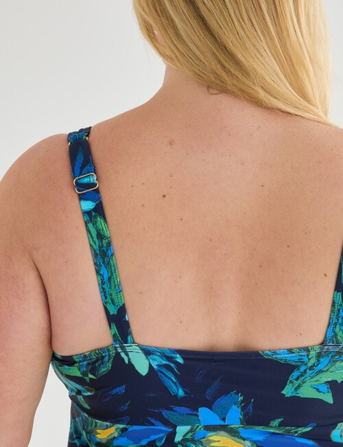 Zest Resort Curve Painted Sea Swim Dress, Blue & Green product photo View 06 L