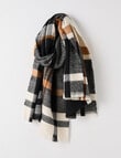 Boston + Bailey Check Scarf, Black, Ivory & Sunbaked product photo