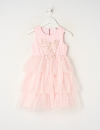 Mac & Ellie Party Collection Bow Dress, Light Blush product photo