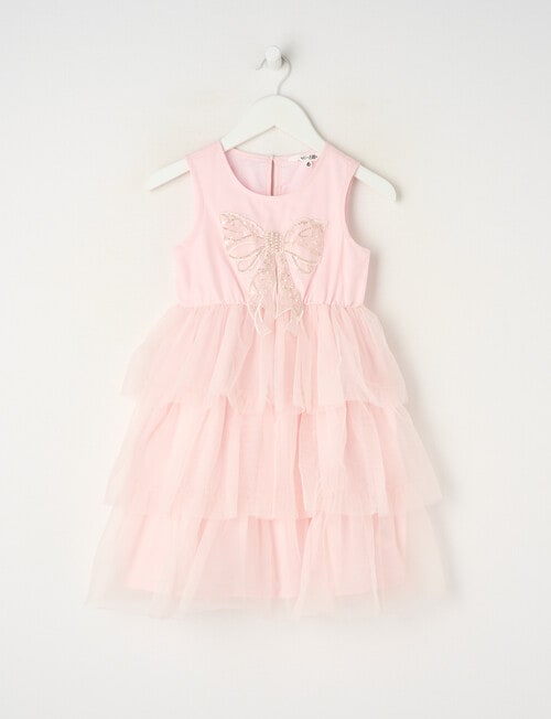 Mac & Ellie Party Collection Bow Dress, Light Blush product photo