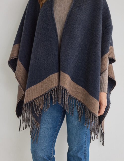 Boston + Bailey 2 Tone Wraps, Navy & Mocha product photo View 04 L