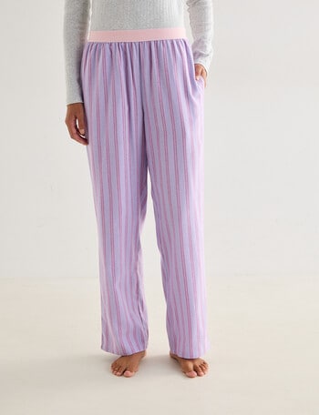 Zest Sleep Flannel Stripe Pant, Lilac product photo