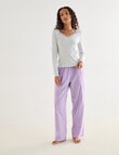 Zest Sleep Flannel Stripe Pant, Lilac product photo View 03 S