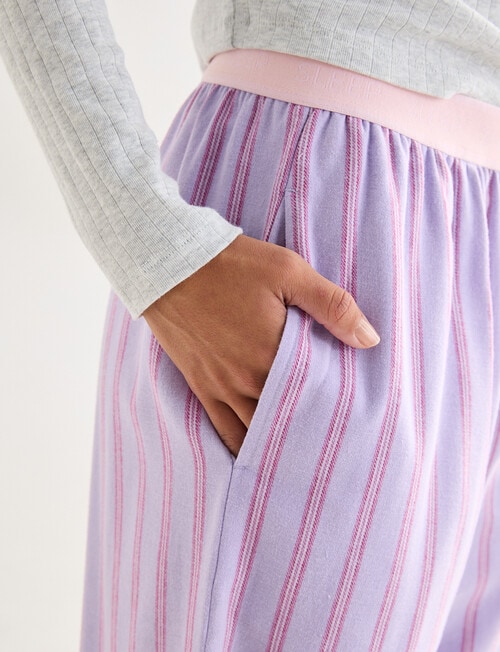 Zest Sleep Flannel Stripe Pant, Lilac product photo View 04 L