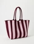 Zest Knitted Tote Bag, Pink Stripes product photo