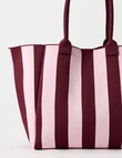 Zest Knitted Tote Bag, Pink Stripes product photo View 02 S