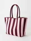 Zest Knitted Tote Bag, Pink Stripes product photo View 03 S