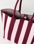 Zest Knitted Tote Bag, Pink Stripes product photo View 04 S