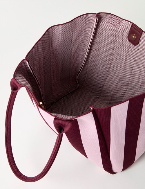 Zest Knitted Tote Bag, Pink Stripes product photo View 05 L