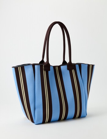 Zest Canvas Tote Bag, Chocolate Stripes product photo