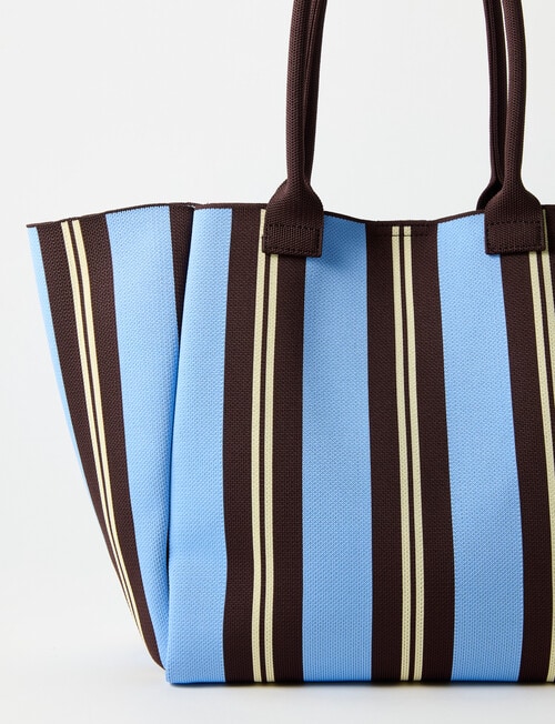 Zest Canvas Tote Bag, Chocolate Stripes product photo View 02 L