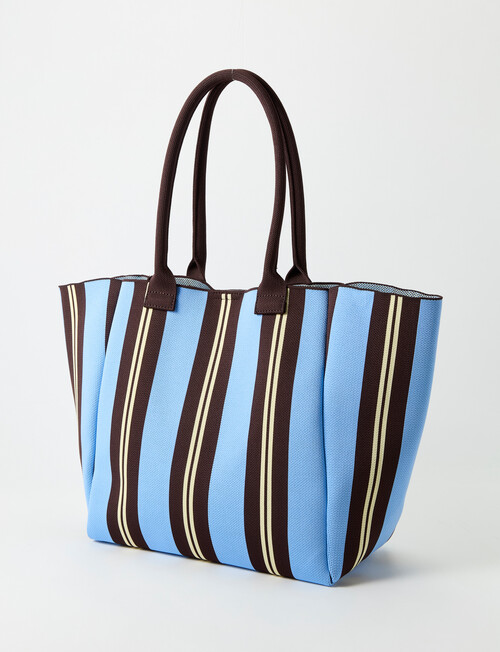 Zest Canvas Tote Bag, Chocolate Stripes product photo View 03 L