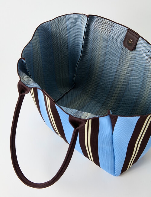 Zest Canvas Tote Bag, Chocolate Stripes product photo View 05 L