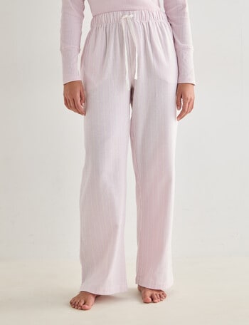 Mineral Sleep Flannel Pant, Pale Pink Stripe product photo