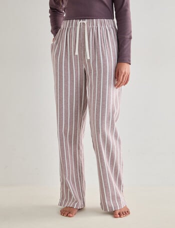 Mineral Sleep Flannel Pant, Mocha Stripe product photo