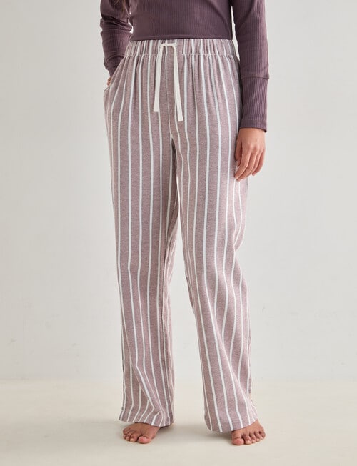 Mineral Sleep Flannel Pant, Mocha Stripe product photo