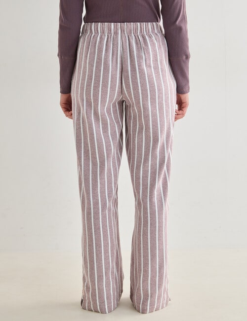 Mineral Sleep Flannel Pant, Mocha Stripe product photo View 02 L
