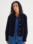 Zest Cord Jacket, Navy product photo